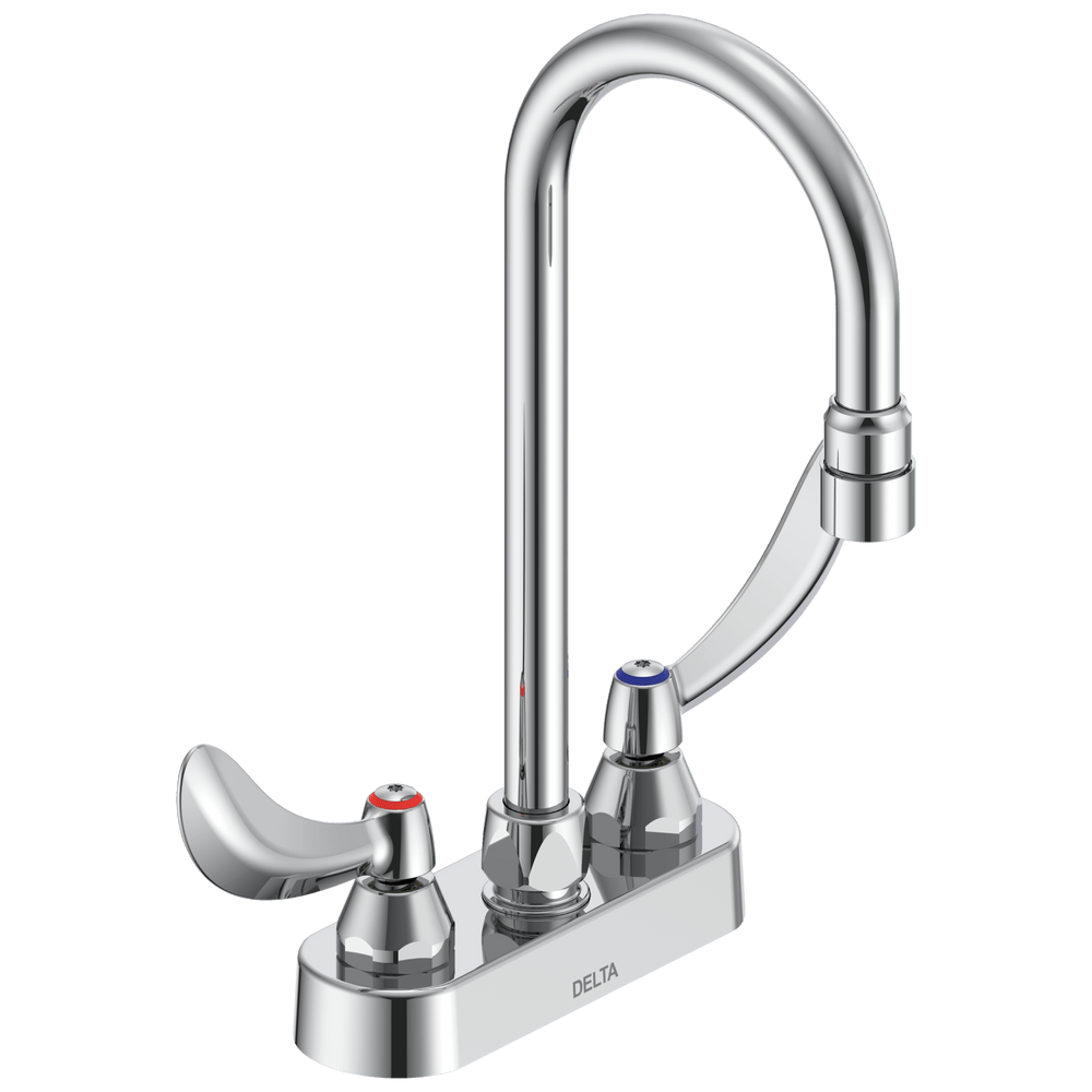 Commercial 27T4: Two Handle 4" Deck Mount Faucet