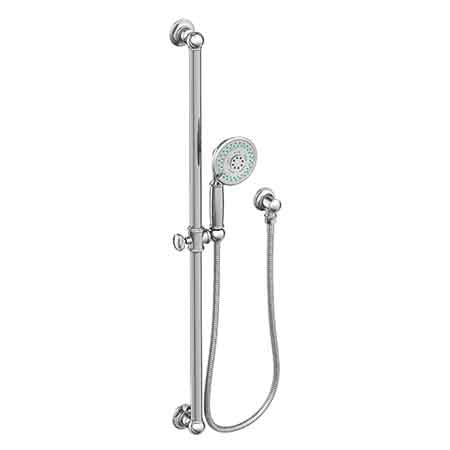 Slide Bar With Single Function Hand Shower Set in Multiple Finishes