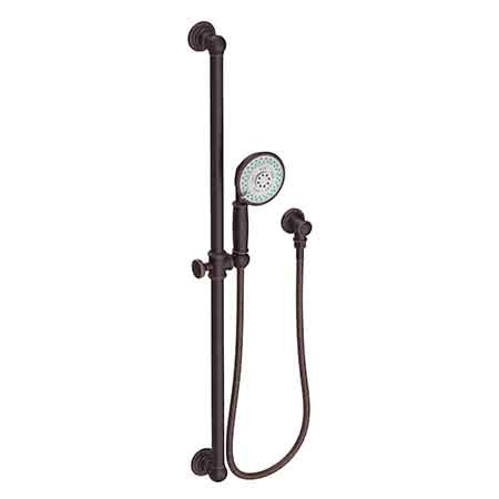 Slide Bar With Single Function Hand Shower Set in Multiple Finishes