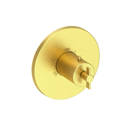 3/4" Round Thermostatic Trim Plate With Handle in Multiple Finishes