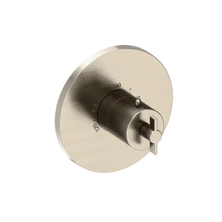 3/4" Round Thermostatic Trim Plate With Handle in Multiple Finishes