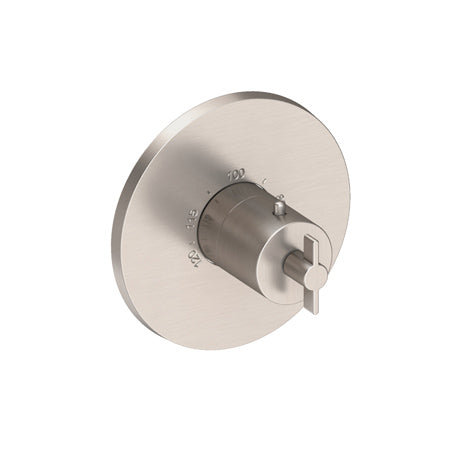 3/4" Round Thermostatic Trim Plate With Handle in Multiple Finishes