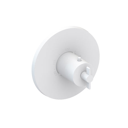 3/4" Round Thermostatic Trim Plate With Handle in Multiple Finishes