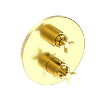 1/2" Round Thermostatic Trim Plate With Handles in Multiple Finishes - Maison&Co.