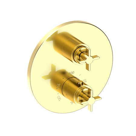 1/2" Round Thermostatic Trim Plate With Handles in Multiple Finishes - Maison&Co.