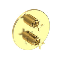 1/2" Round Thermostatic Trim Plate With Handles in Multiple Finishes - Maison&Co.