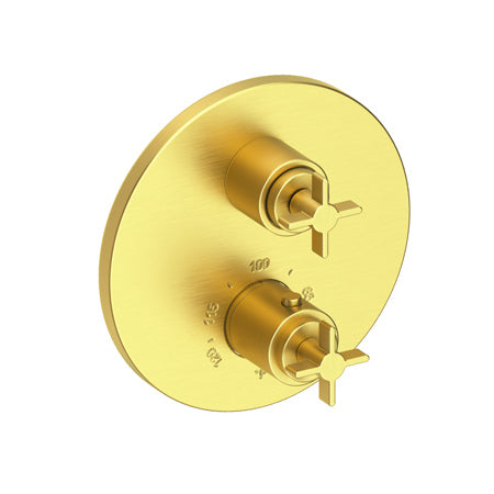 1/2" Round Thermostatic Trim Plate With Handles in Multiple Finishes - Maison&Co.