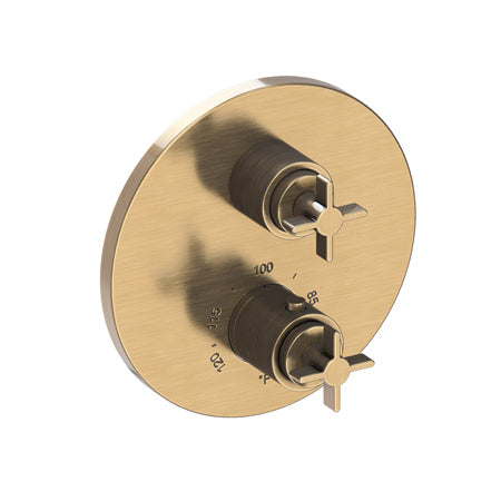 1/2" Round Thermostatic Trim Plate With Handles in Multiple Finishes - Maison&Co.