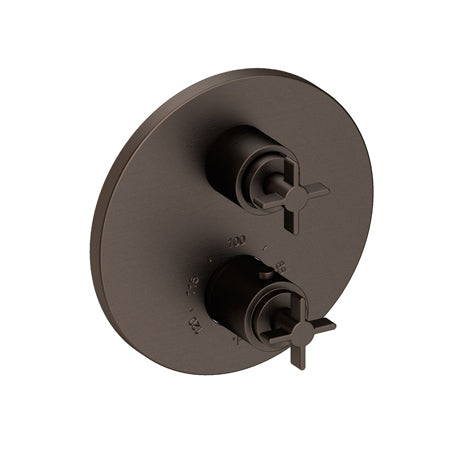 1/2" Round Thermostatic Trim Plate With Handles in Multiple Finishes - Maison&Co.
