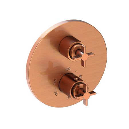 1/2" Round Thermostatic Trim Plate With Handles in Multiple Finishes - Maison&Co.