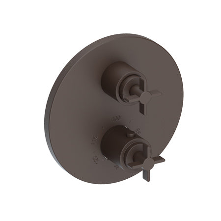 1/2" Round Thermostatic Trim Plate With Handles in Multiple Finishes - Maison&Co.