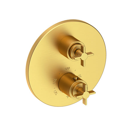 1/2" Round Thermostatic Trim Plate With Handles in Multiple Finishes - Maison&Co.