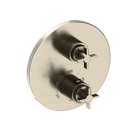 1/2" Round Thermostatic Trim Plate With Handles in Multiple Finishes - Maison&Co.