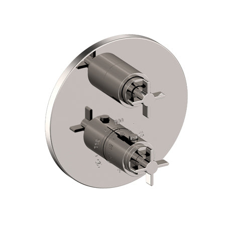 1/2" Round Thermostatic Trim Plate With Handles in Multiple Finishes - Maison&Co.