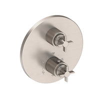 1/2" Round Thermostatic Trim Plate With Handles in Multiple Finishes - Maison&Co.