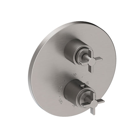 1/2" Round Thermostatic Trim Plate With Handles in Multiple Finishes - Maison&Co.