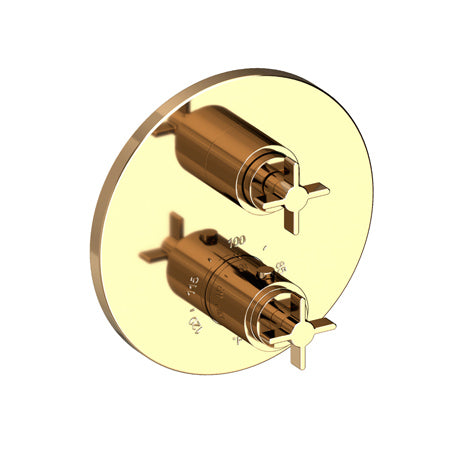 1/2" Round Thermostatic Trim Plate With Handles in Multiple Finishes - Maison&Co.