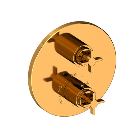 1/2" Round Thermostatic Trim Plate With Handles in Multiple Finishes - Maison&Co.