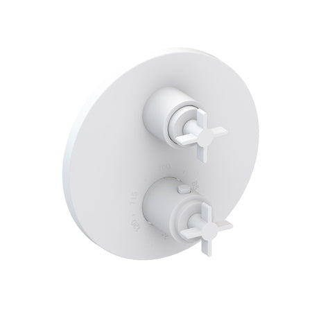 1/2" Round Thermostatic Trim Plate With Handles in Multiple Finishes - Maison&Co.