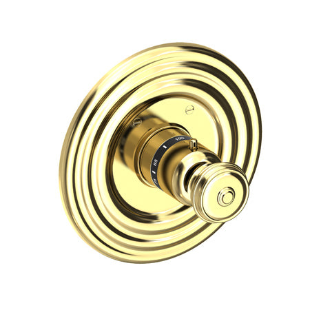 3/4" Round Thermostatic Trim Plate With Handle in Multiple Finishes