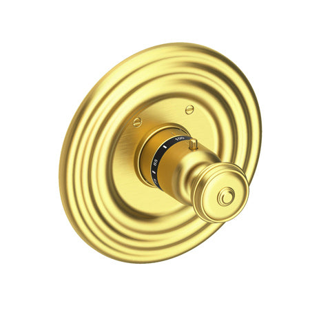 3/4" Round Thermostatic Trim Plate With Handle in Multiple Finishes