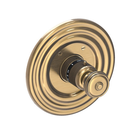 3/4" Round Thermostatic Trim Plate With Handle in Multiple Finishes