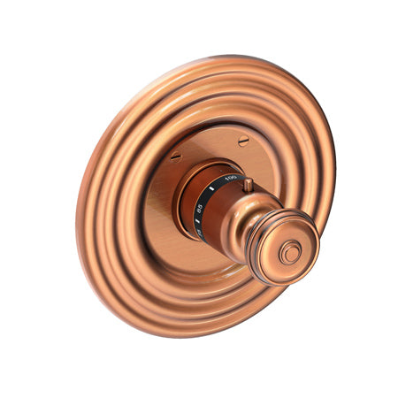 3/4" Round Thermostatic Trim Plate With Handle in Multiple Finishes