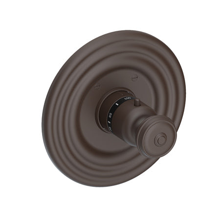 3/4" Round Thermostatic Trim Plate With Handle in Multiple Finishes