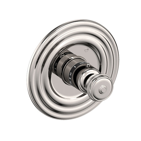 3/4" Round Thermostatic Trim Plate With Handle in Multiple Finishes