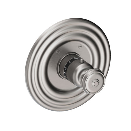 3/4" Round Thermostatic Trim Plate With Handle in Multiple Finishes