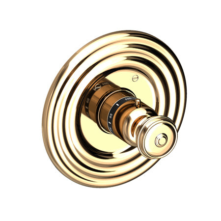 3/4" Round Thermostatic Trim Plate With Handle in Multiple Finishes