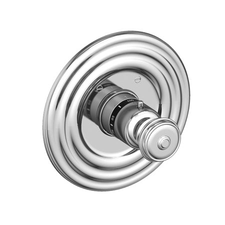 3/4" Round Thermostatic Trim Plate With Handle in Multiple Finishes