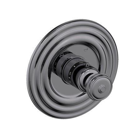 3/4" Round Thermostatic Trim Plate With Handle in Multiple Finishes