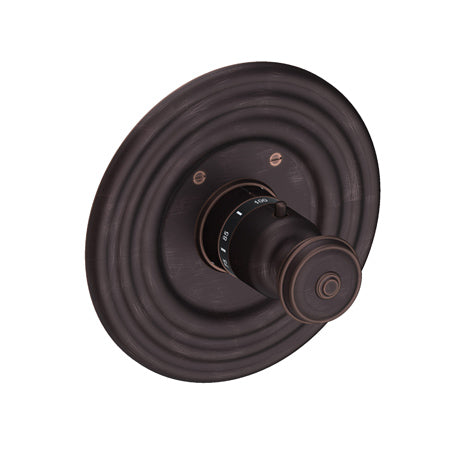 3/4" Round Thermostatic Trim Plate With Handle in Multiple Finishes