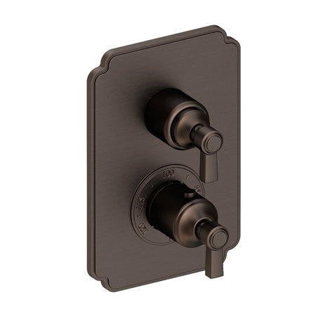 1/2" Square Thermostatic Trim Plate With Handle in Multiple Finishes