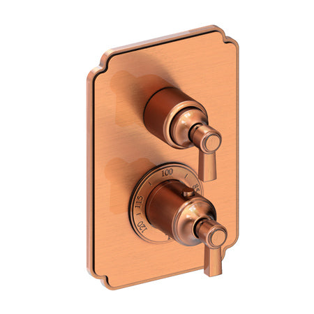 1/2" Square Thermostatic Trim Plate With Handle in Multiple Finishes