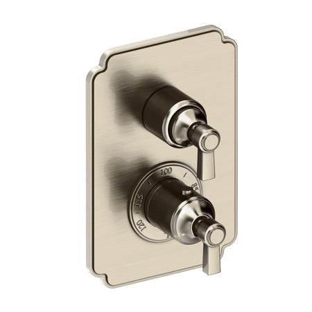 1/2" Square Thermostatic Trim Plate With Handle in Multiple Finishes