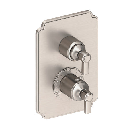 1/2" Square Thermostatic Trim Plate With Handle in Multiple Finishes