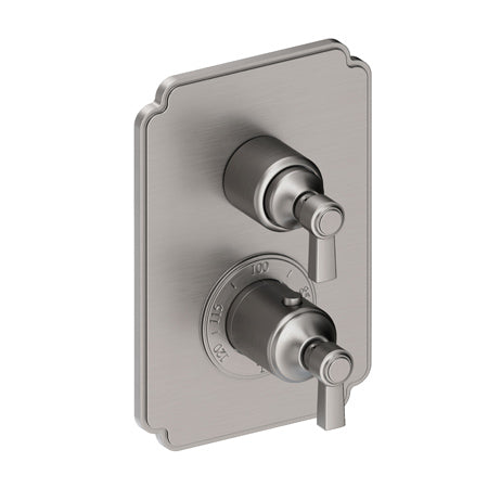 1/2" Square Thermostatic Trim Plate With Handle in Multiple Finishes