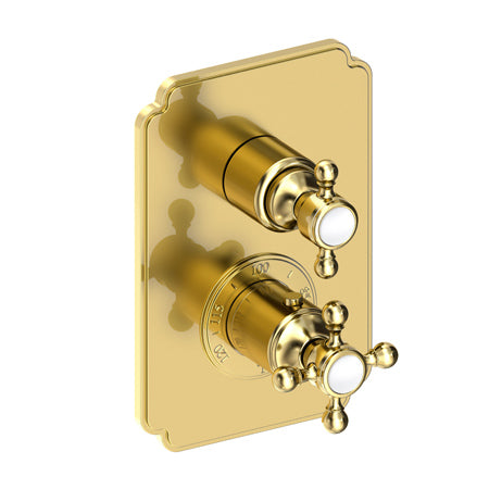 1/2" Square Thermostatic Trim Plate With Handle in Multiple Finishes