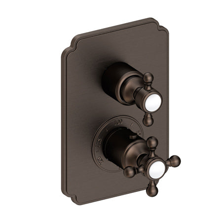 1/2" Square Thermostatic Trim Plate With Handle in Multiple Finishes