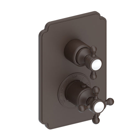 1/2" Square Thermostatic Trim Plate With Handle in Multiple Finishes