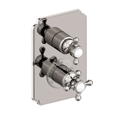 1/2" Square Thermostatic Trim Plate With Handle in Multiple Finishes