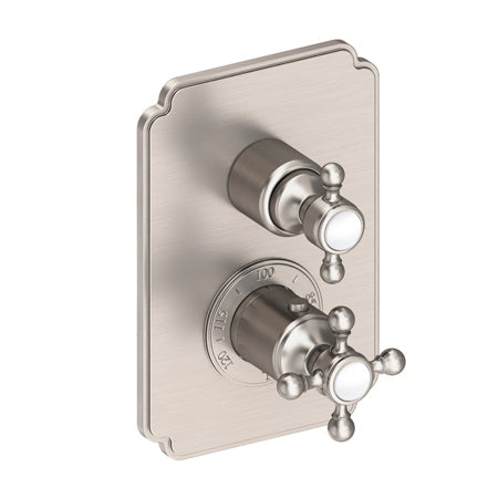 1/2" Square Thermostatic Trim Plate With Handle in Multiple Finishes