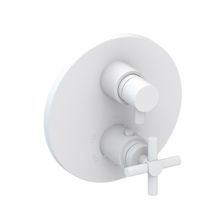 1/2" Round Thermostatic Trim Plate With Handle in Multiple Finishes