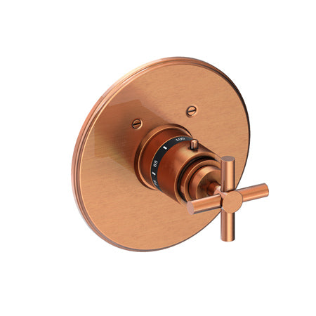 3/4" Round Thermostatic Trim Plate With Handle in Multiple Finishes