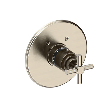 3/4" Round Thermostatic Trim Plate With Handle in Multiple Finishes