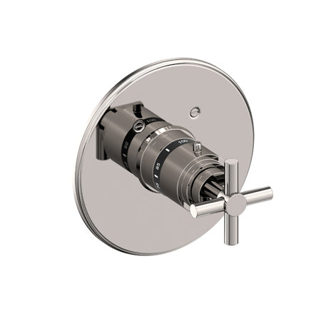 3/4" Round Thermostatic Trim Plate With Handle in Multiple Finishes