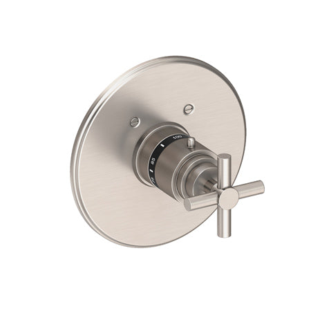 3/4" Round Thermostatic Trim Plate With Handle in Multiple Finishes