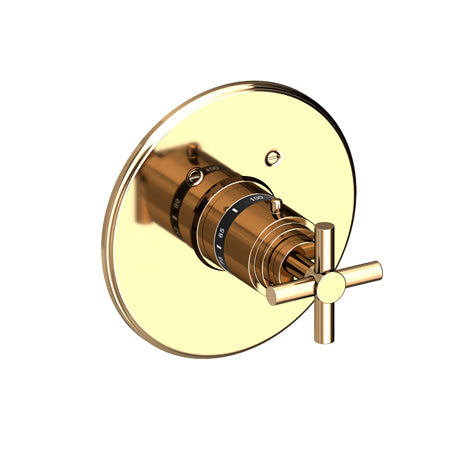 3/4" Round Thermostatic Trim Plate With Handle in Multiple Finishes